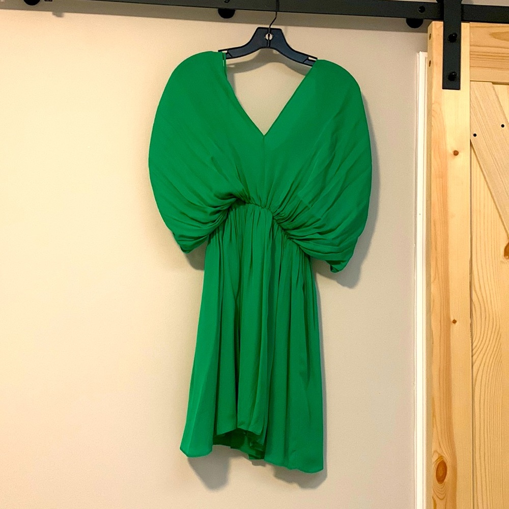 Halston Heritage Grecian Green Dress